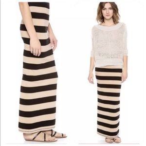 FREE PEOPLE Small Rugby Striped Long Skirt